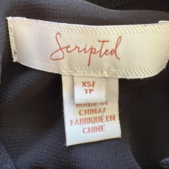 Scripted bodysuit top gold black high neck XS - Picture 9 of 9